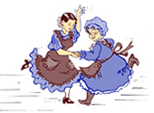 imagen abuela y mamá bailando